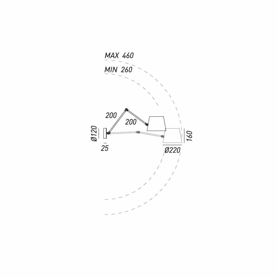Reportero Industrial Lámpara de pared ajustable Il Fanale Viadurini