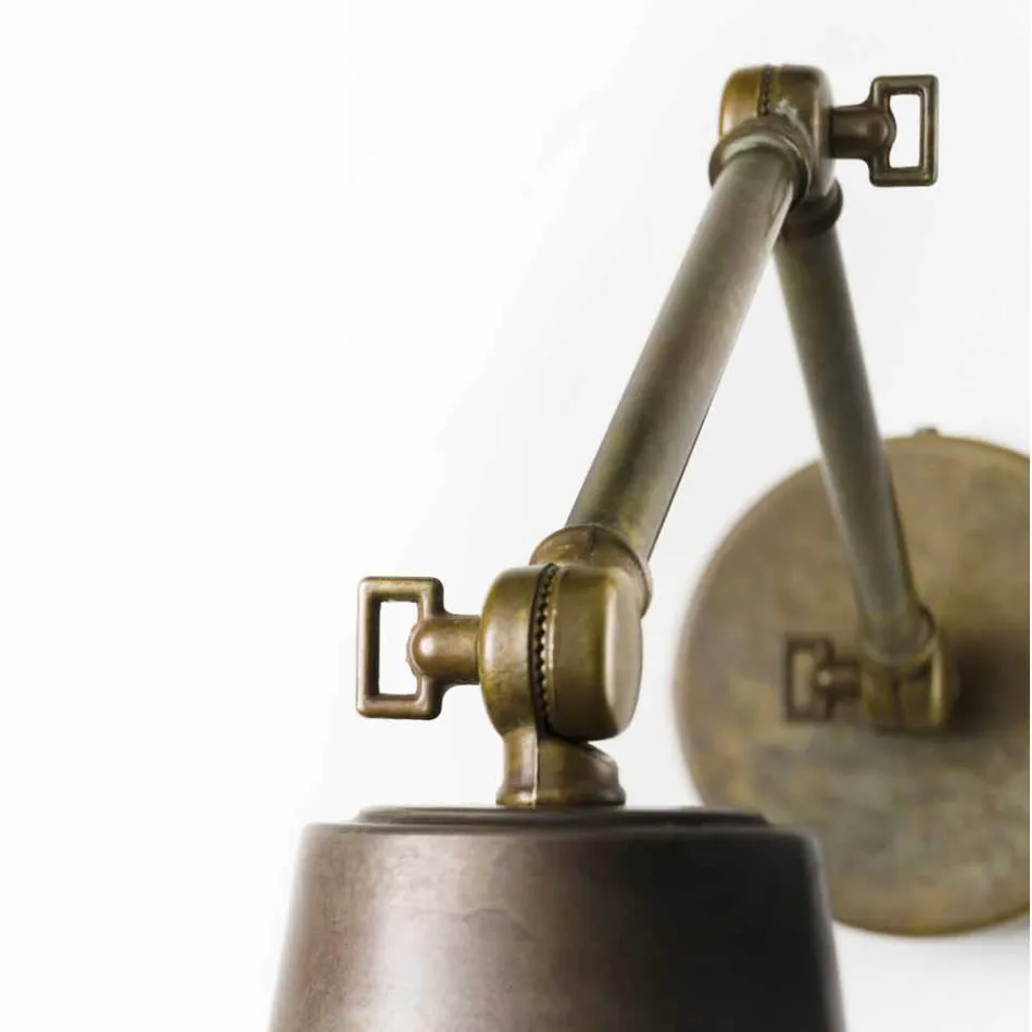 lámpara de pared ajustable en hierro Loft Il Fanale Viadurini