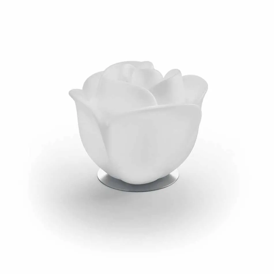 Lámpara de mesa en forma de rosa con LED RGBW de inducción - Baby Love de Myyour Viadurini