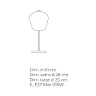 Lámpara de mesa veneciana de vidrio soplado hecha a mano - Dalia Balloton Viadurini