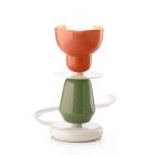 Lámpara de mesa baja de cerámica en 2 colores Made in Italy - Berimbau Viadurini