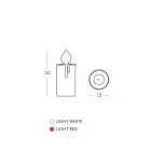 Lámpara de mesa Vela luminosa blanca o roja Design de Slide - Fiammetta Viadurini