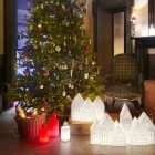 Lámpara de mesa Vela luminosa blanca o roja Design de Slide - Fiammetta Viadurini