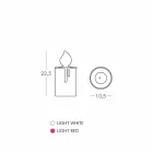 Lámpara de mesa Vela luminosa blanca o roja Design de Slide - Fiammetta Viadurini