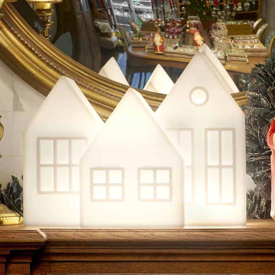 Lámpara de mesa Casette Led Blanco o Rojo Diseño Slide Made in Italy - Kolme Viadurini