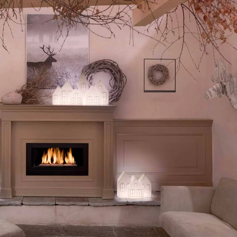 Lámpara de mesa Casette Led Blanco o Rojo Diseño Slide Made in Italy - Kolme Viadurini