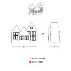 Lámpara de mesa Casette Led Blanco o Rojo Diseño Slide Made in Italy - Kolme Viadurini