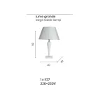 Lámpara de mesa y pantalla de vidrio italiana hecha a mano clásica - Rapallo Viadurini