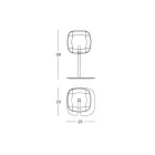 Lámpara de mesa con estructura de metal brillante Made in Italy - Donatina Viadurini