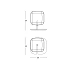 Lámpara de mesa con estructura de metal brillante Made in Italy - Donatina Viadurini