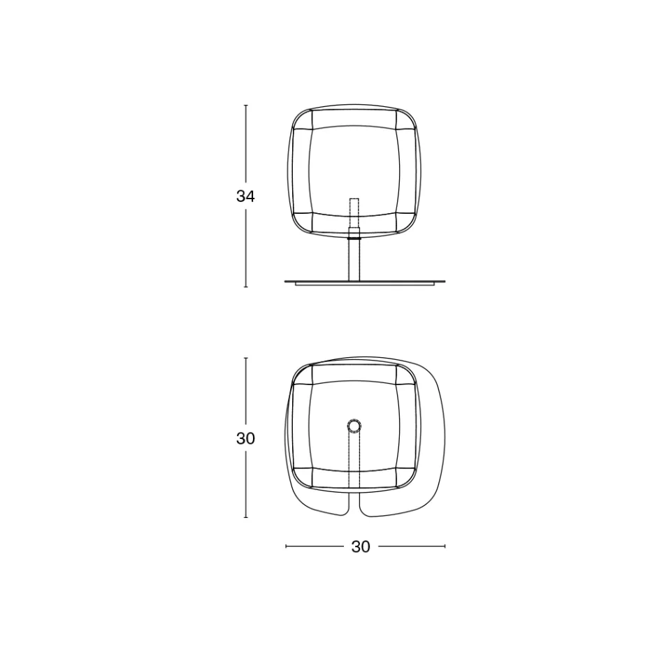 Lámpara de mesa con estructura de metal brillante Made in Italy - Donatina Viadurini