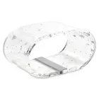 Lámpara de Mesa de Cristal Acrílico y Hoja de Oro, Plata o Cobre - Gnassi Viadurini