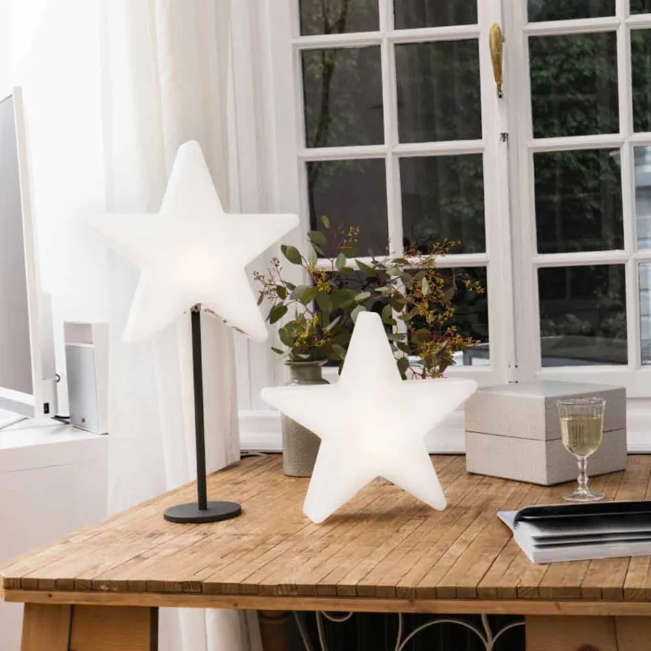 Lámpara de mesa Star de diseño moderno con o sin pedestal - Littlestar Viadurini