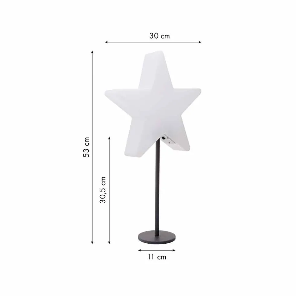 Lámpara de mesa Star de diseño moderno con o sin pedestal - Littlestar Viadurini