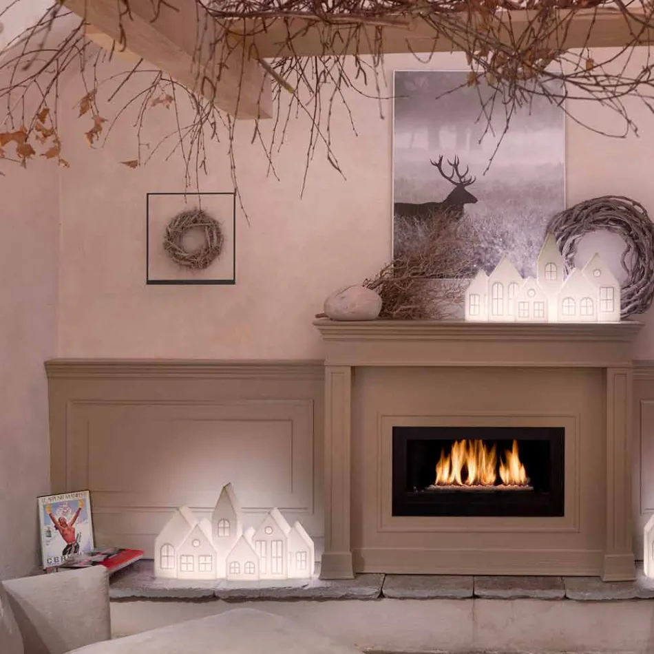 Lámpara de sobremesa de diseño con Led blanco o rojo Casas Design Slide - Kuusi Viadurini