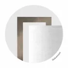 Lámpara de mesa de diseño en metal y lino blanco Made in Italy - Bali Viadurini