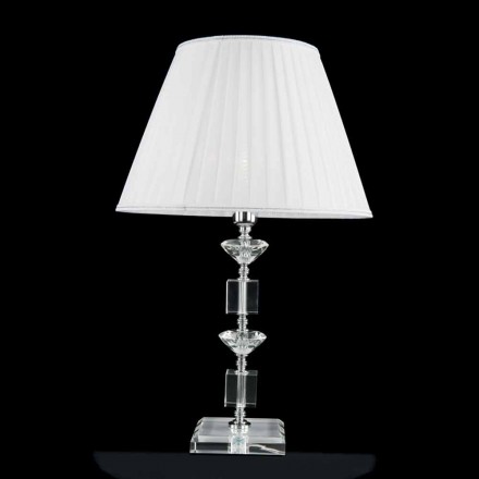 diseño de cristal de la lámpara y mesa de cristal de la hiedra, fabricado en Italia Viadurini