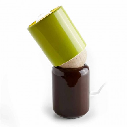 Lámpara de mesa de cerámica de diseño moderno hecha en Italia Asia Viadurini