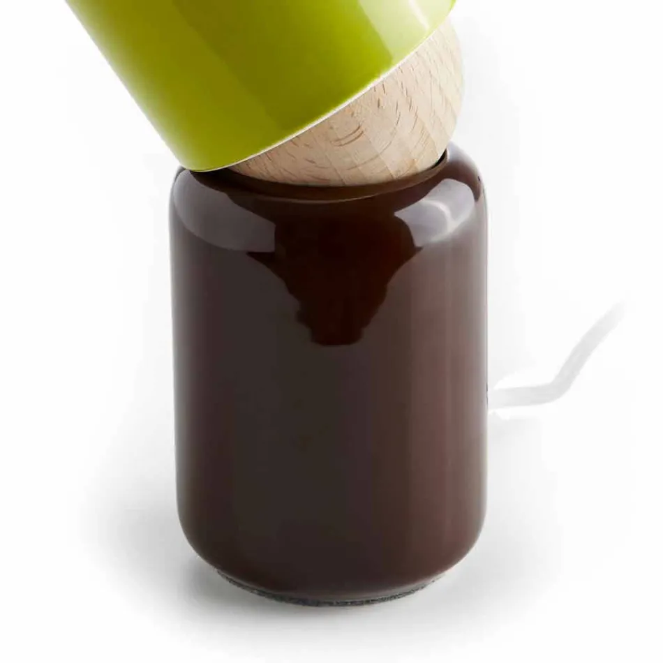 Lámpara de mesa de cerámica de diseño moderno hecha en Italia Asia Viadurini