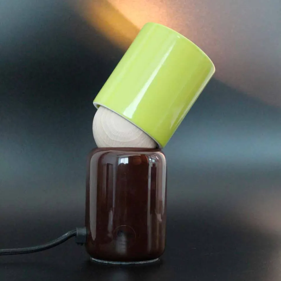 Lámpara de mesa de cerámica de diseño moderno hecha en Italia Asia Viadurini