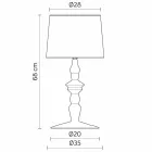 Lámpara de Sobremesa en Cerámica Blanca y Pantalla de Lino 2 Dimensiones - Cadabra Viadurini