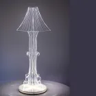 Lámpara de mesa Aurel de plexiglás en dos tamaños, fabricada en Italia. Viadurini