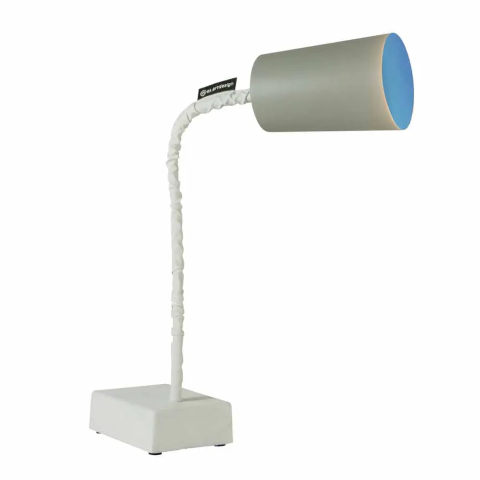 Lámpara de mesa In-es.artdesign Paint T2 vástago de cemento flexible Viadurini
