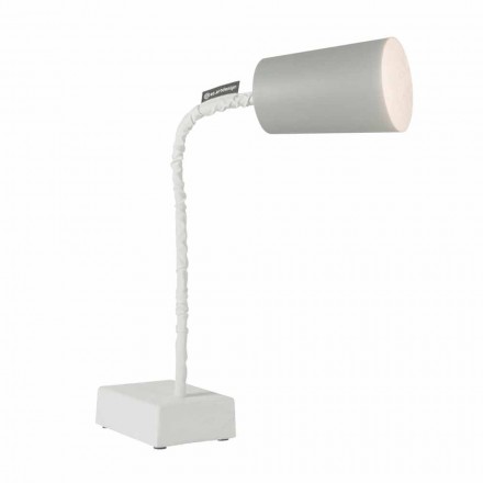 Lámpara de mesa In-es.artdesign Paint T2 vástago de cemento flexible Viadurini