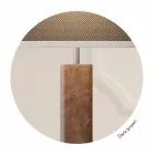 Lámpara de mesa de metal con pantalla de tela Made in Italy - Jump Viadurini