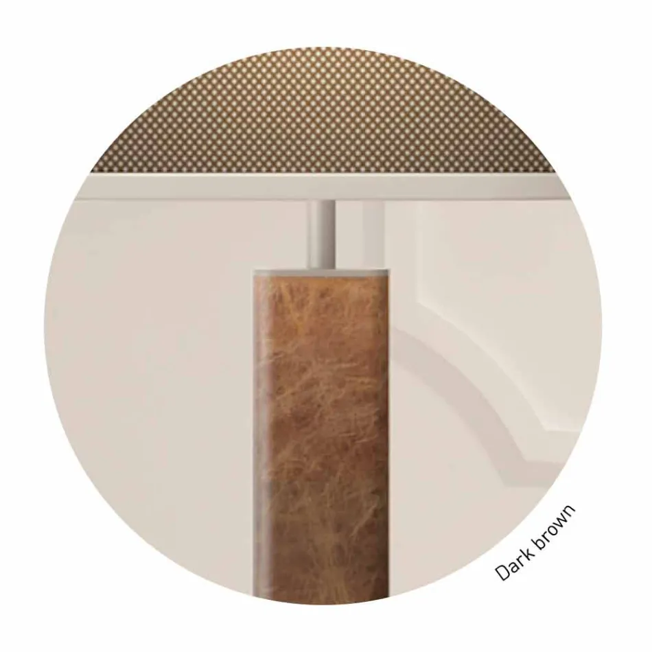 Lámpara de mesa de metal con pantalla de tela Made in Italy - Jump Viadurini