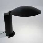 Lámpara de mesa en metal cromado o negro con LED Made in Italy - Orlando Viadurini