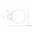 Lámpara de mesa en metal cromado o negro con LED Made in Italy - Orlando Viadurini