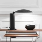 Lámpara de mesa en metal cromado o negro con LED Made in Italy - Orlando Viadurini