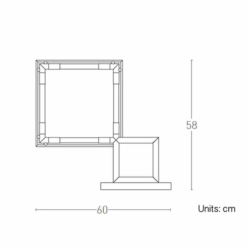 Lámpara de mesa de latón y resina con base de mármol Made in Italy - Quizza Viadurini