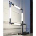 Lámpara de mesa de latón y resina con base de mármol Made in Italy - Quizza Viadurini