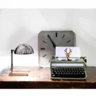 Lámpara de mesa de latón con acabado dorado o paladio Made in Italy - Adana Viadurini