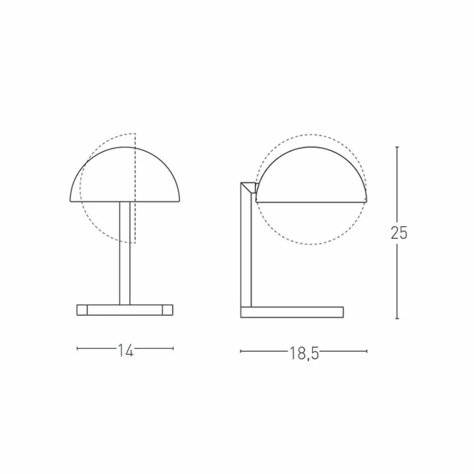 Lámpara de mesa de latón con acabado dorado o paladio Made in Italy - Adana Viadurini