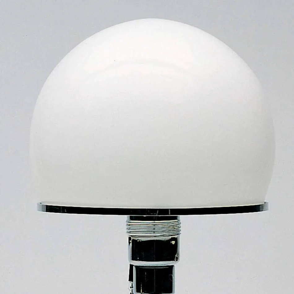 Lámpara de mesa de vidrio con pantalla de ópalo Made in Italy - Dacca Viadurini