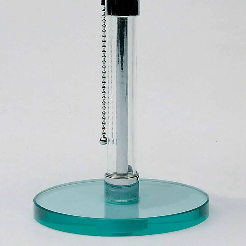 Lámpara de mesa de vidrio con pantalla de ópalo Made in Italy - Dacca Viadurini