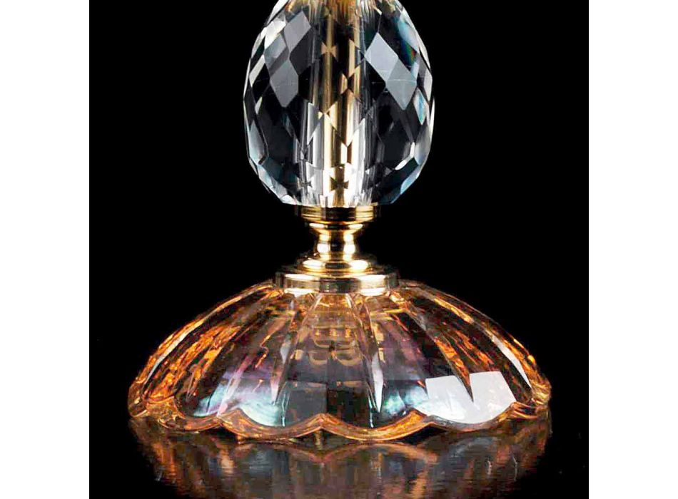 Lámpara de mesa de vidrio y cristal Belle, fabricado en Italia Viadurini