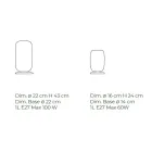 Lámpara de mesa de vidrio soplado a mano en Venecia 16 22 cm - Bambú Viadurini