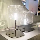 Lámpara de mesa LED con estructura metálica Made in Italy - Donatina Viadurini