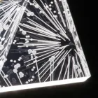Lámpara de sobremesa Led Crystal Acrílico Doblado Laser Decor - Possett Viadurini