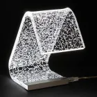 Lámpara de sobremesa Led Crystal Acrílico Doblado Laser Decor - Possett Viadurini