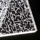 Lámpara de sobremesa Led Crystal Acrílico Doblado Laser Decor - Possett Viadurini