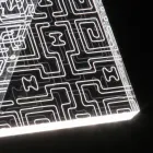 Lámpara de sobremesa Led Crystal Acrílico Doblado Laser Decor - Possett Viadurini