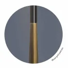 Lámpara de mesa moderna en metal, madera y organza Made in Italy - Boom Viadurini