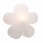 Lámpara de mesa o pie de flores de diseño moderno en plástico blanco - Fiorestar Viadurini