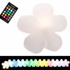 Lámpara de mesa o pie de flores de diseño moderno en plástico blanco - Fiorestar Viadurini