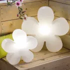 Lámpara de mesa o pie de flores de diseño moderno en plástico blanco - Fiorestar Viadurini